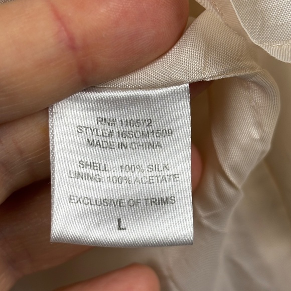 Women LongSleeve Silk Mini Shift Dress Sz L Birds 12Th Street by Cynthia Vincent - Picture 8 of 16